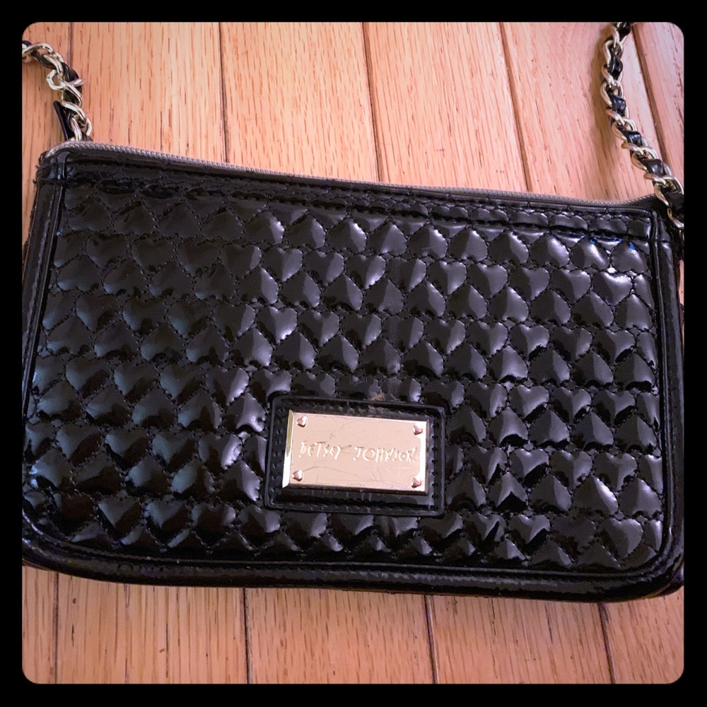 Betsey Johnson black cross body purse